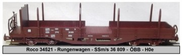 Roco 34521 - Rungenwagen  - SSm/s 36 809 - ÖBB - H0e - Kollektors Item
