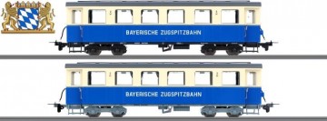 Hobbytrain h43108 2 tlg set personenwagen zugspitzbahn dc spur h0m schmalspur neuheit 2023 01