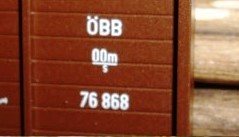 Roco 34594 -  Wagenset - Halbrungenwagen + Holz  – OOm/s 76874 + OOm/s 76868 – ÖBB – H0e