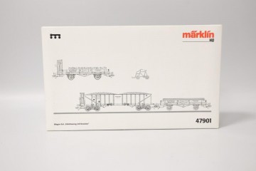 Marklin 47901 wagen set railbouw met draisine drg 6