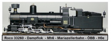 Roco 33260 - Dampflok - Mh6 - Mariazellerbahn - ÖBB - Museum Ausführung - H0e