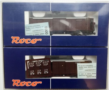 Roco 34591 - Set 2-tlg - Gedeckter Güterwagen - GGms 16 801-8 / 16 836-4 - Mariazellerbahn - ÖBB - H0e