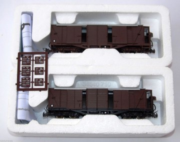 Roco 34591 - Set 2-tlg - Gedeckter Güterwagen - GGms 16 801-8 / 16 836-4 - Mariazellerbahn - ÖBB - H0e