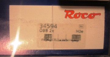 Roco 34594 -  Wagenset - Halbrungenwagen + Holz  – OOm/s 76874 + OOm/s 76868 – ÖBB – H0e
