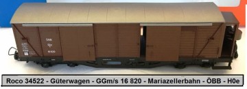 Roco 34522 - Güterwagen - GGm/s 16 820 - Mariazellerbahn - ÖBB - H0e